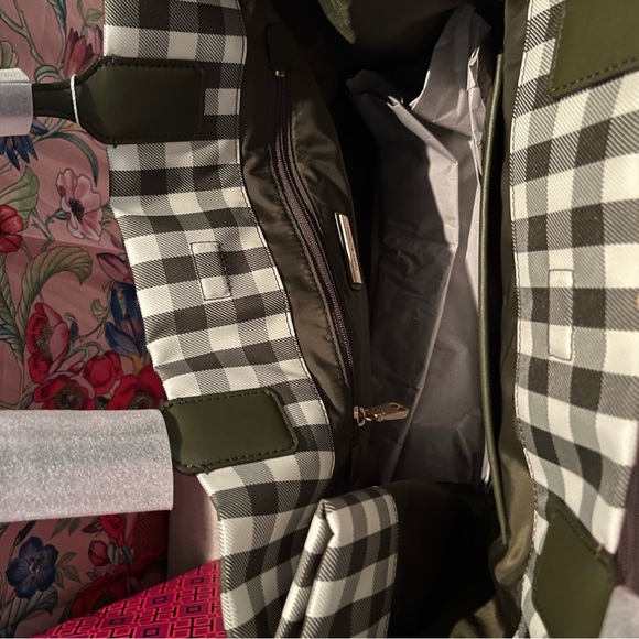 Tory Burch Ella Gingham Tote Bag 🌿🤍 - Picture 11 of 16